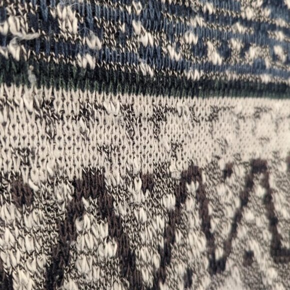 Vintage  Madison Crew Neck Knit Zigzag Pattern Sweater Mens Large Unisex - Picture 5 of 8